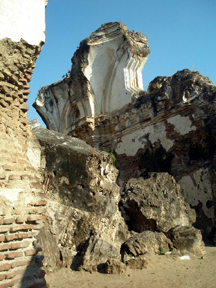 Ruins of a church destroyed in an early earthquake